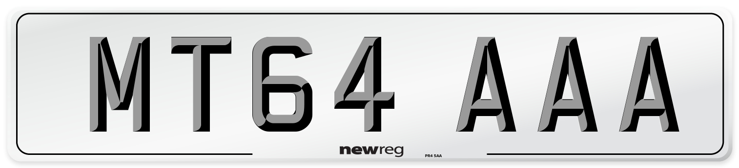 MT64 AAA Number Plate from New Reg